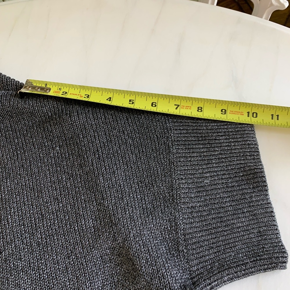 *SOLD* Banana Republic Heritage Metallic Open Cardigan Gray Sz S - Picture 6 of 8